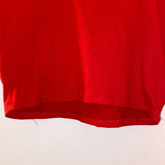 Sporty T-Shirt Hooded Crop || Red + White Stripes - Picture 9 of 9